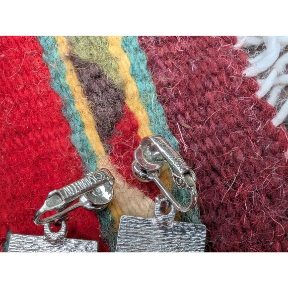 2 Vintage Sarah Coventry Faux Turquoise Earrings, Southwestern Jewelry Set - Picture 7 of 9